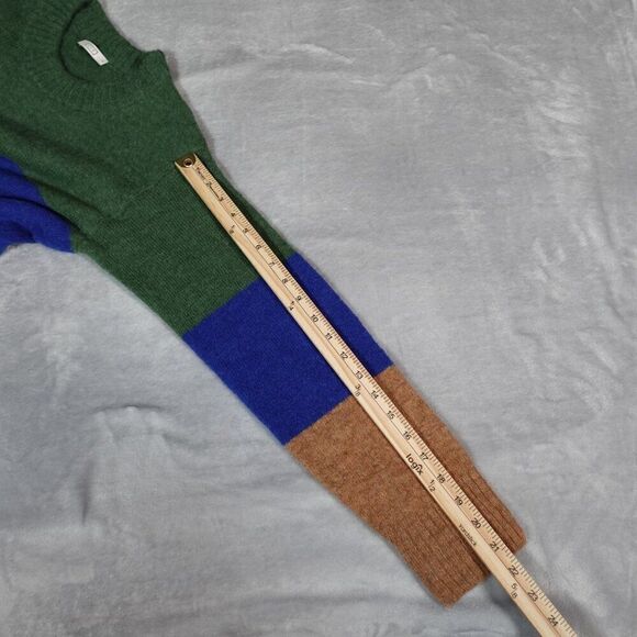 AYR Kickback Crewneck Sweater Womens S Oversized Fit Alpaca Wool Blend Striped - Picture 8 of 8